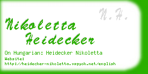 nikoletta heidecker business card